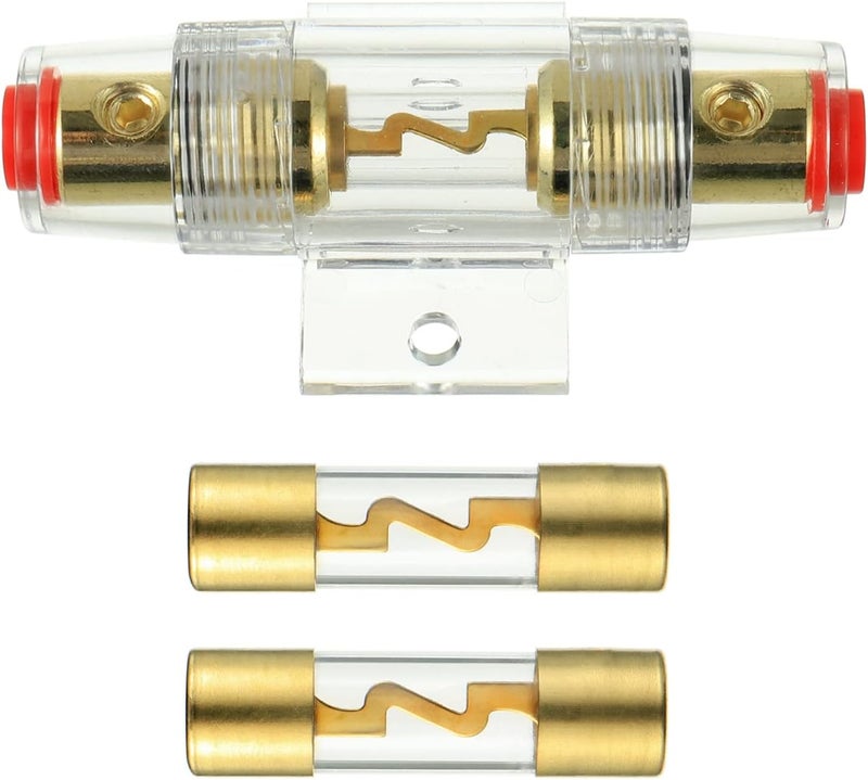 BOJACK 4-8 Gauge AWG in-line 30A AGU Fuse Holder with 30 Amp AGU Fuses for Car Audio, Alarm, Amplifier, Compressors, Waterproof Inline Fuse Holders (30A) - Image 3